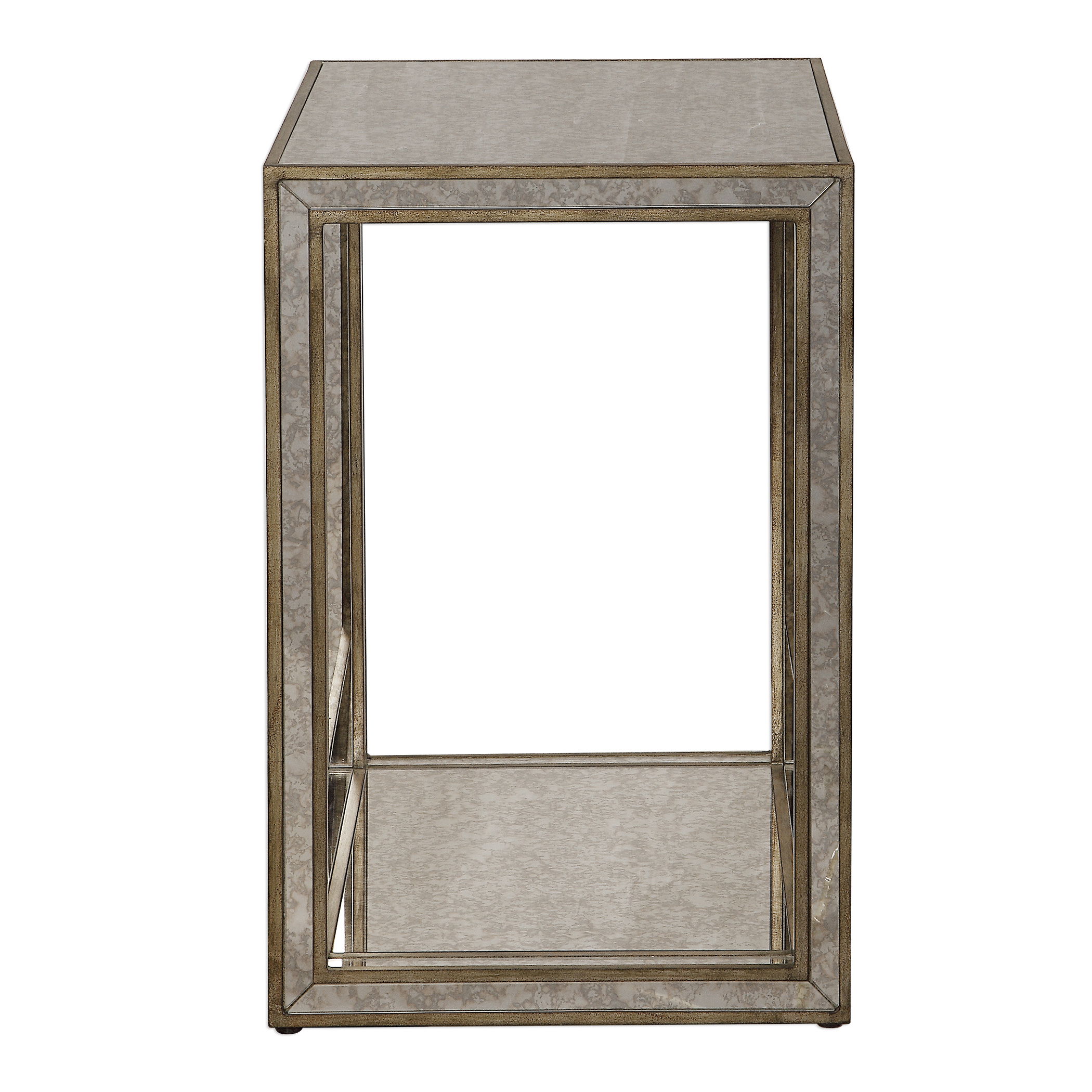 Julie Mirrored End Table large image 