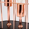 Sutton (19.3'H) Rose-Gold Metal Cylindrical Cage Three Bulb Table Lamp, by Mercana, 12.5" length x 7" width x 19.25" height thumbnail 7