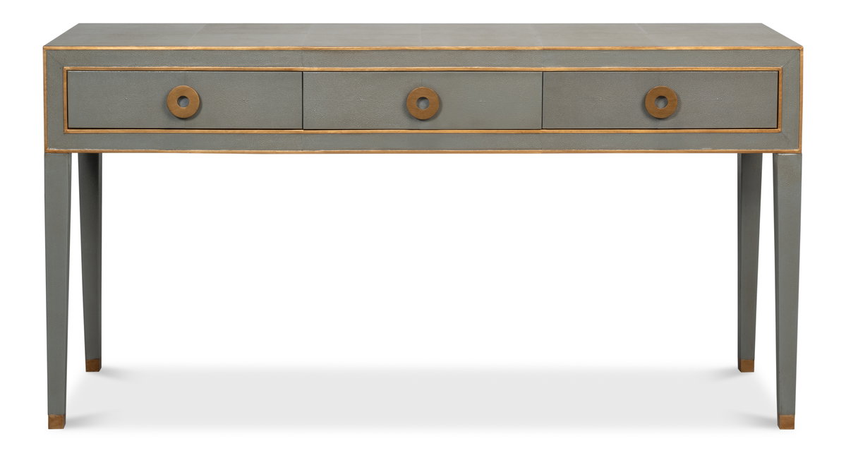 Gabriella Console  Storm Grey, by Sarreid, 1'6" length x 5'4" width x 2'9" height View 2
