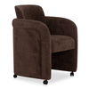 Mesto Rolling Dining Chair Dark Brown, by Moe's Home, 26" width x 32.5" height x 25.6" depth thumbnail 2