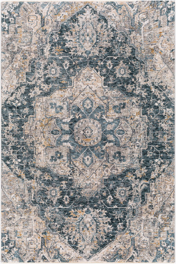 Cardiff Machine Woven Rug, by Surya, 7'4.58" length x 4'11.84" width