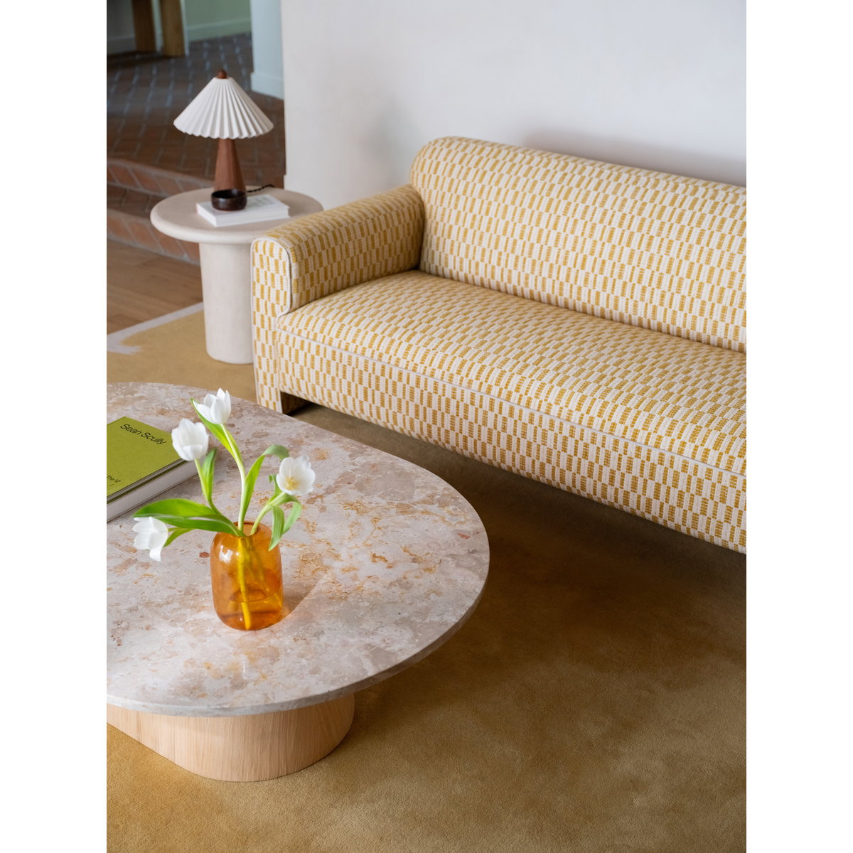 Carly Coffee Table Panther Stone, by Moe's Home, 54" width x 15" height x 36" depth View 8