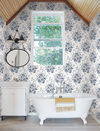 Heritage Rose Navy & White Wallpaper thumbnail 1