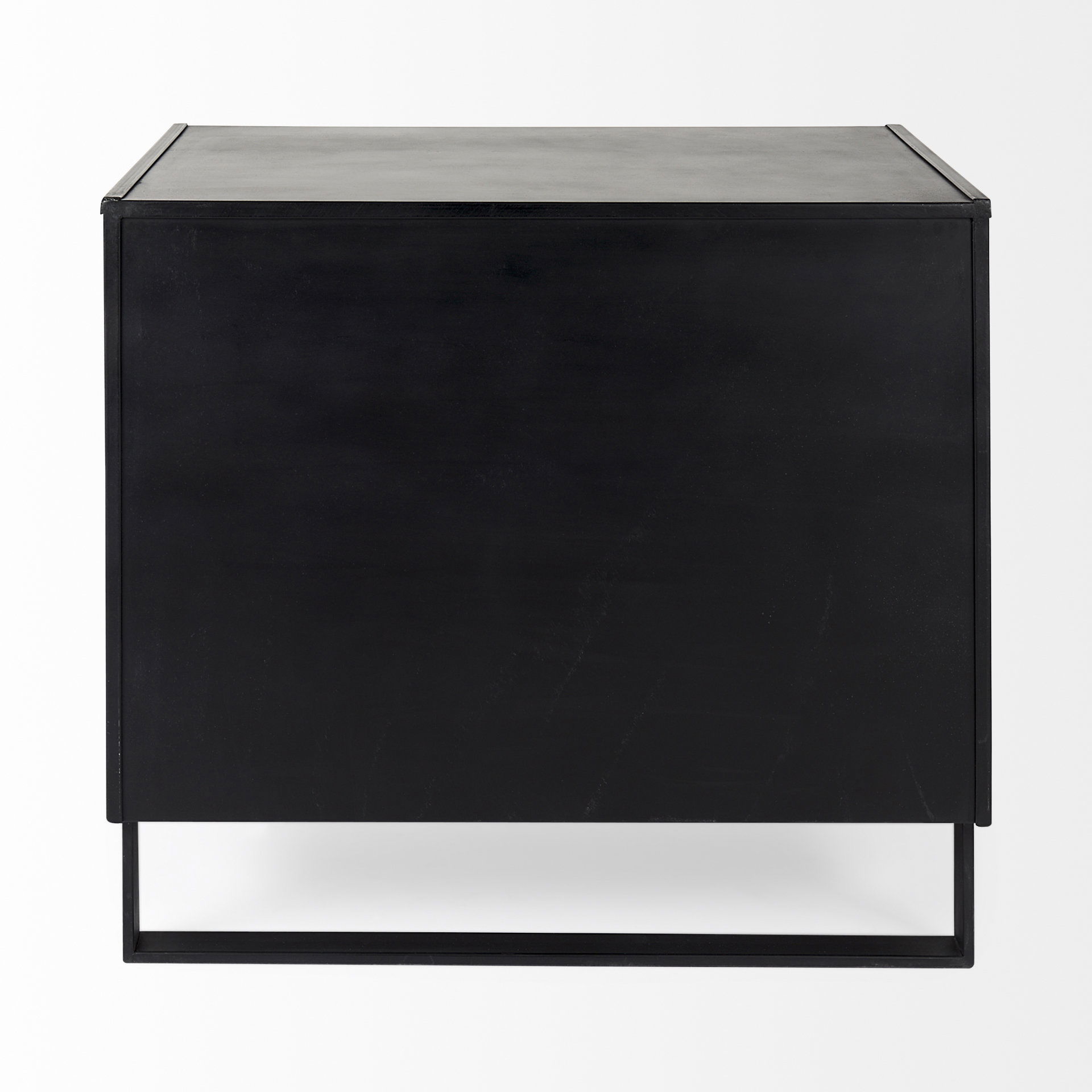 Alvin  Wood with Metal Framing Accent Cabinet, Cabinets & Chest by Mercana, 34.5" length x 21.5" width x 30" height View 5