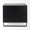 Alvin  Wood with Metal Framing Accent Cabinet, Cabinets & Chest by Mercana, 34.5" length x 21.5" width x 30" height thumbnail 9