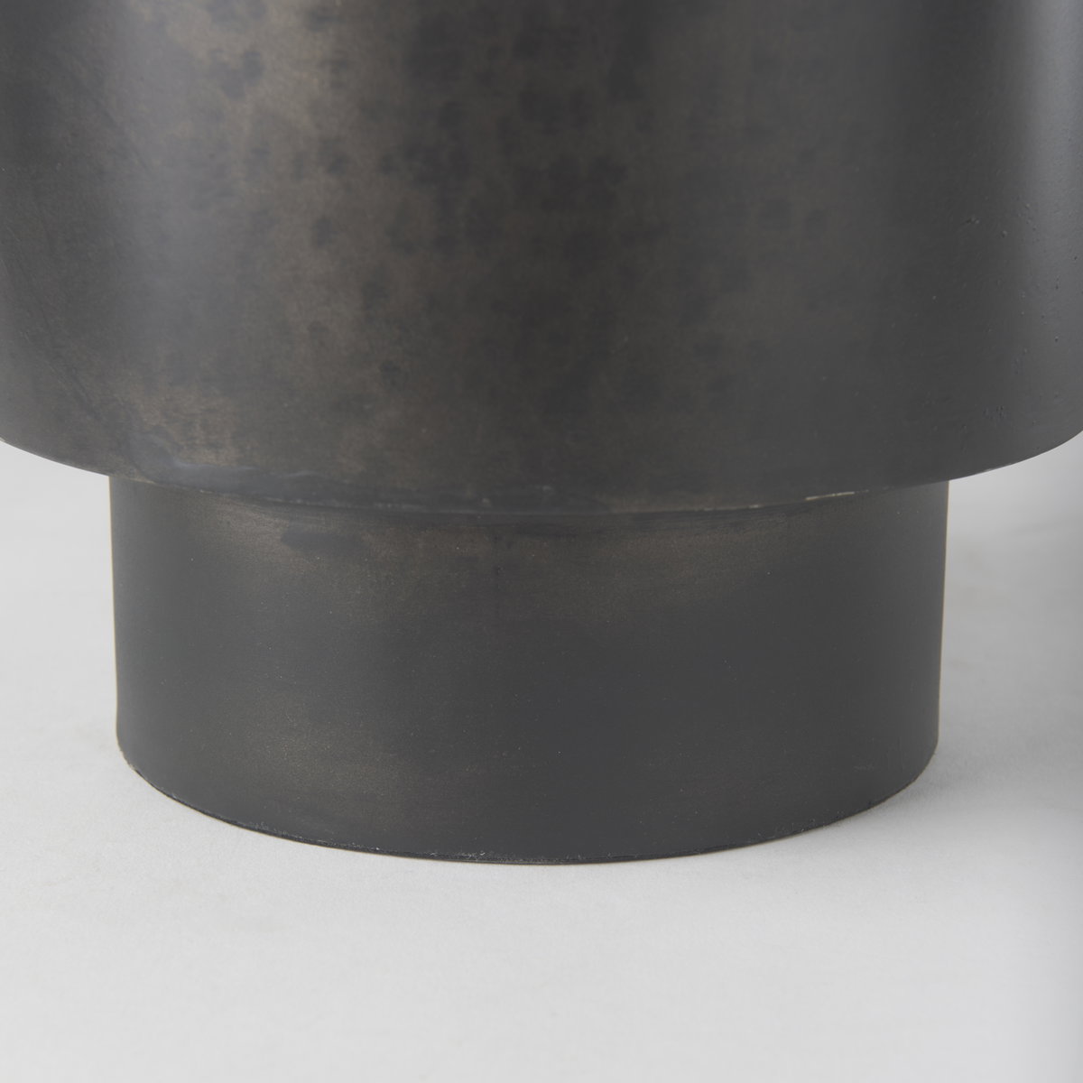 Juno 8.5H Large Black Iron Vase, by Mercana, 11" length x 8" width x 8.5" height View 11