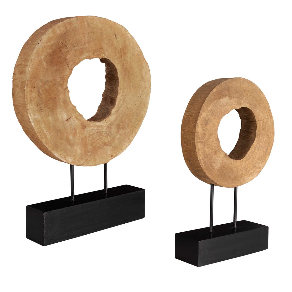 Ashlea Wooden Sculptures Set/2, Decorative by Uttermost, 15" width x 20.5" height x 3" depth View 5