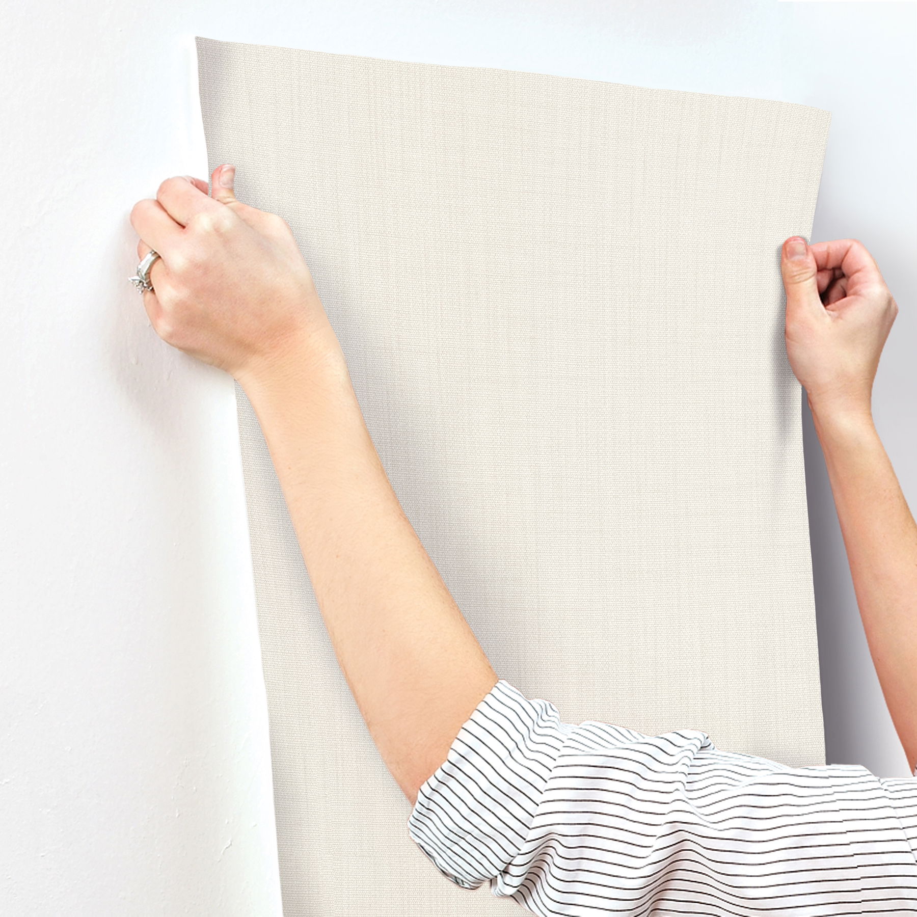 Sofia Weave Cream Wallpaper large image 