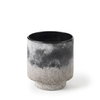 Squally  Black/Brown Glass Ombre Textured Small Vase, by Mercana, 6.02" length x 6.02" width x 6.42" height thumbnail 1
