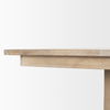 Shivon 94' Light Brown Mango Wood with Travertine Dining Table thumbnail 8