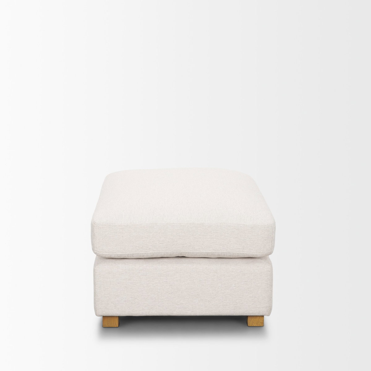 Halston Small Ottoman Oatmeal Performance Fabric, Sectional Sofa by Mercana, 38.5" length x 26.5" width x 19" height View 5