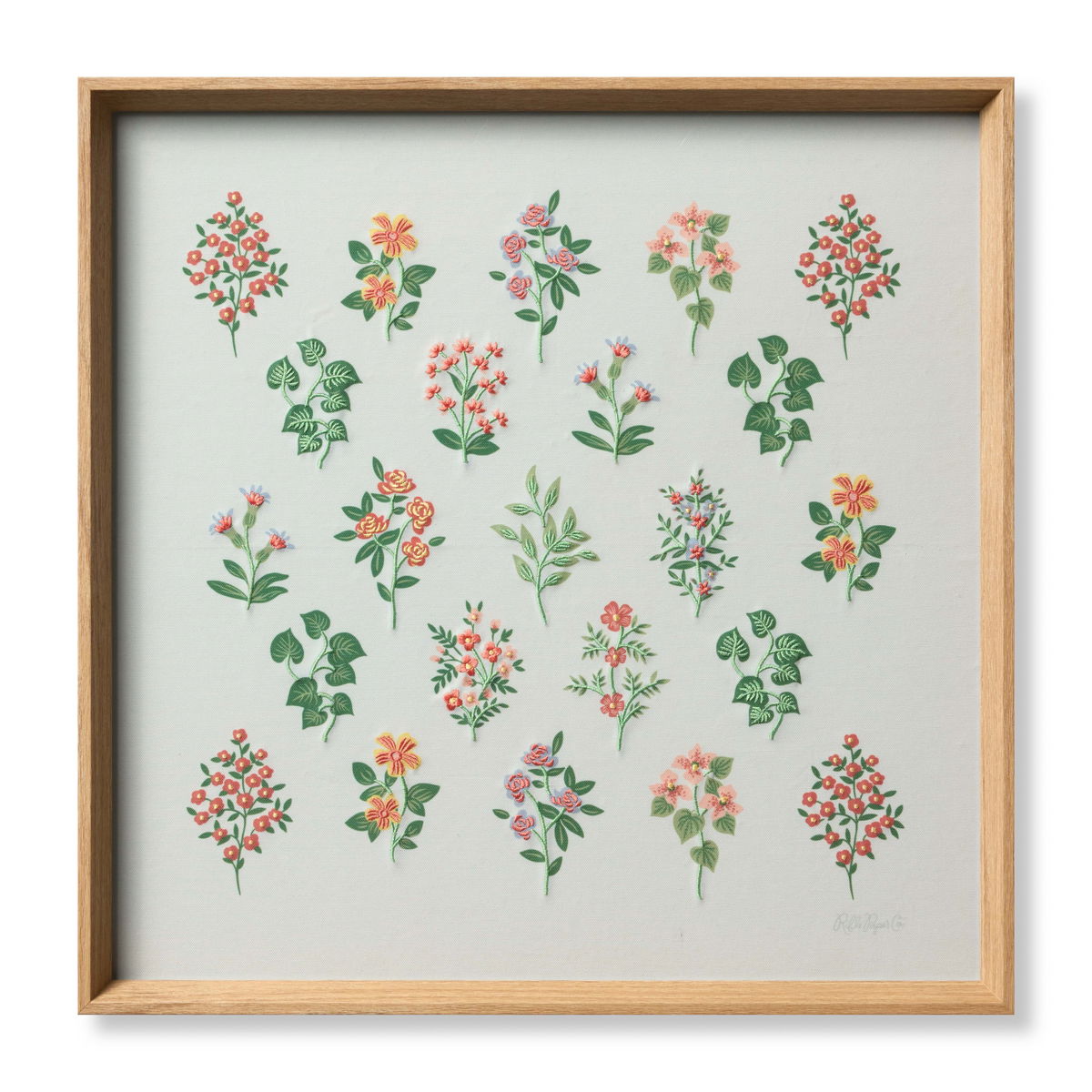 Rifle Paper Co. x Loloi Hawthorne Mint Wall Art, Wall Hanging, 25" length x 25" width View 1