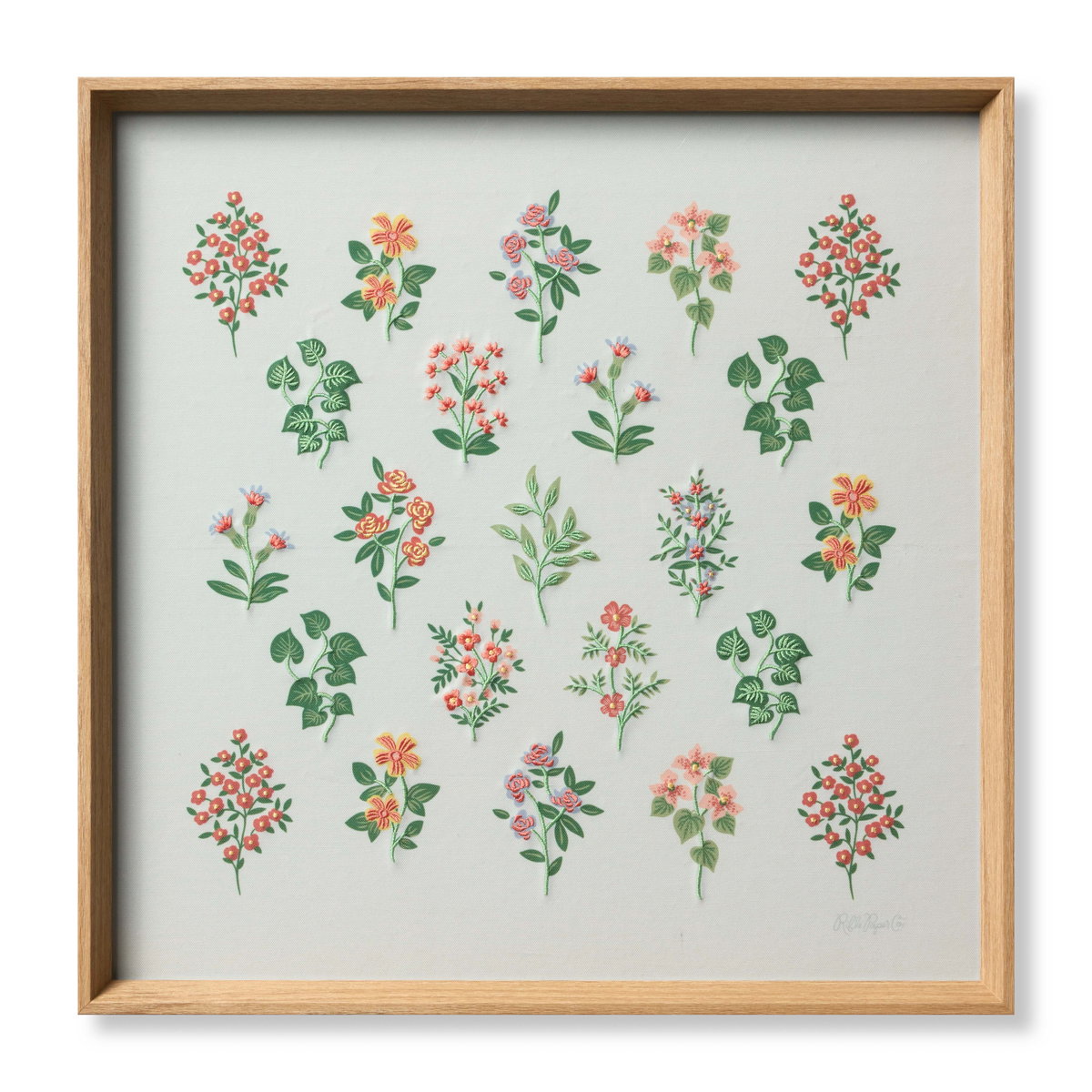 Rifle Paper Co. x Loloi Hawthorne Mint Wall Art, Wall Hanging, 25" length x 25" width View 1