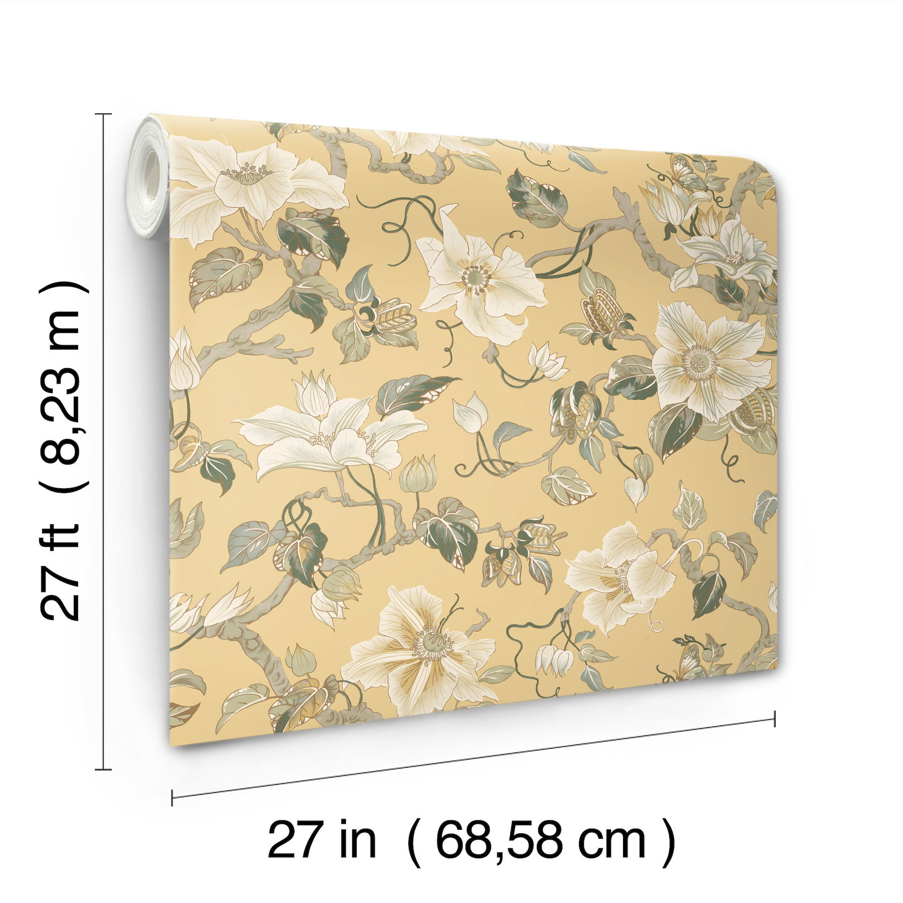 Marguerite Vine Yellow Wallpaper large image 