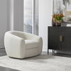 Capra  Art Deco White Swivel Chair thumbnail 4