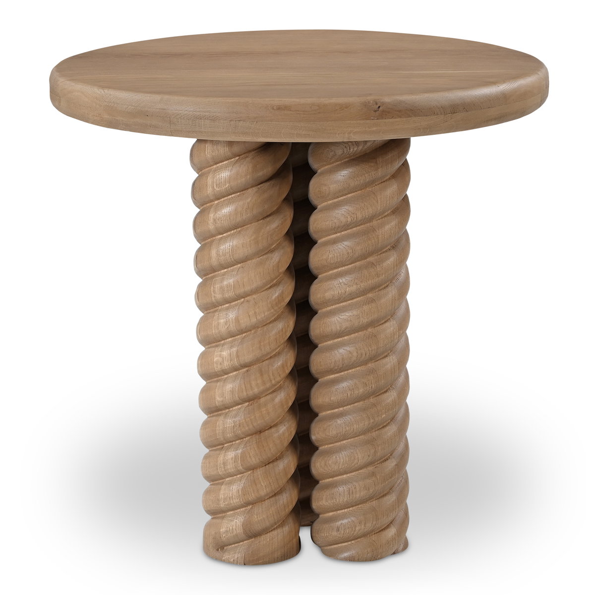 Treccia Side Table Oak, Side & End Table by Moe's Home, 22" width x 22" height x 22" depth View 1