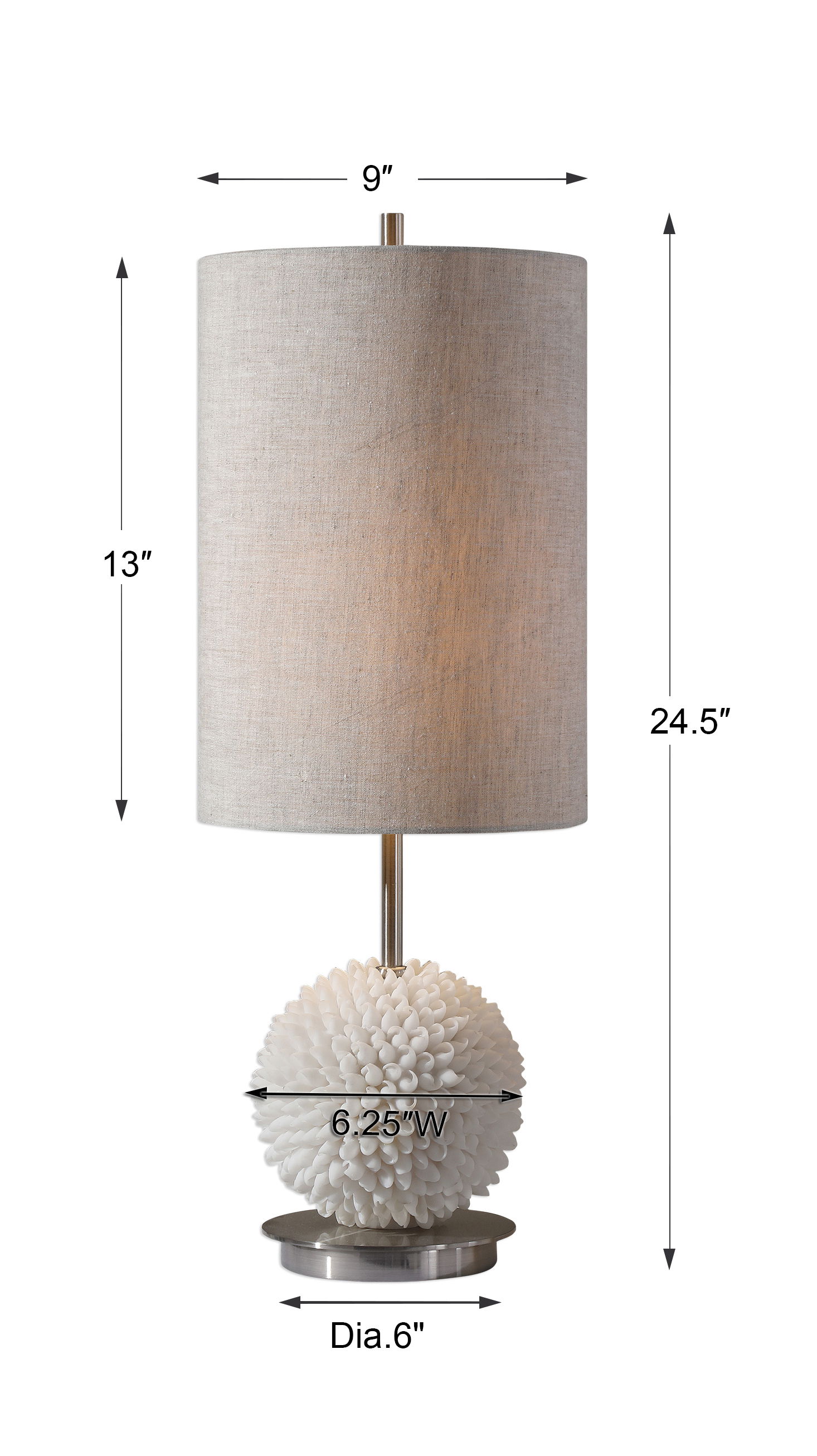 Cascara Sea Shells Lamp large image 