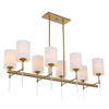 Awyr 8 Light Linear Chandelier, Pendant by Uttermost, 43.5" width x 16.5" height x 16" depth thumbnail 7