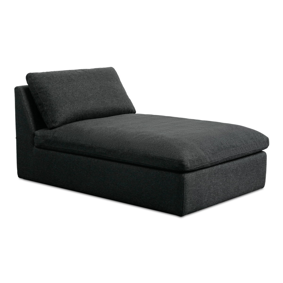 Miles Outdoor Chaise Speckled Charcoal, Chaise Lounges & Daybed by Moe's Home, 65" width x 35.8" height x 40" depth View 2
