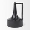 Burton 13.1H Large Glossy and Matte Black Ceramic Jug Vase, by Mercana, 7.87" length x 7.87" width x 11.61" height thumbnail 3