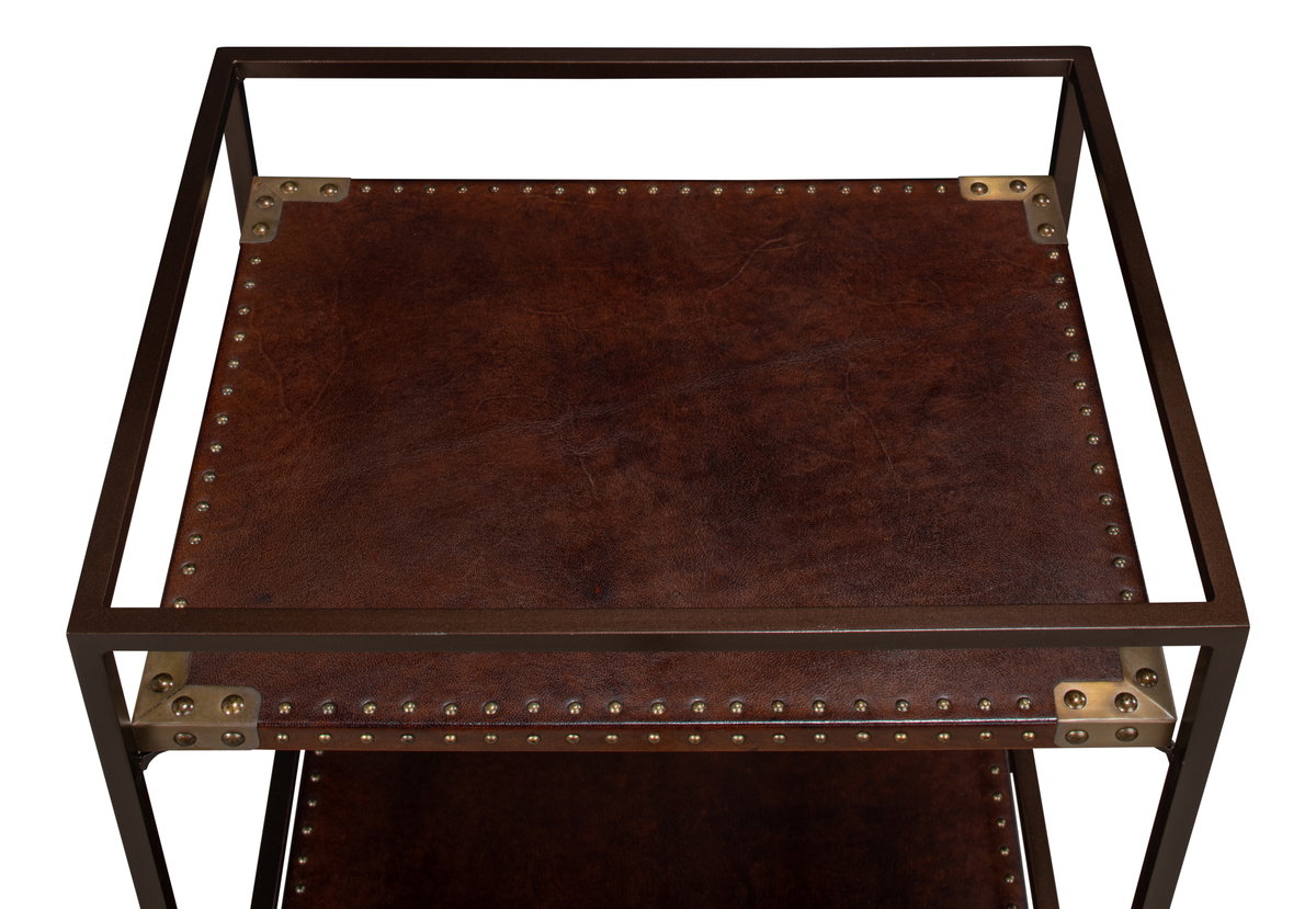 Trolley Side Table, by Sarreid, 1'2" length x 1'6" width x 2'1" height View 6