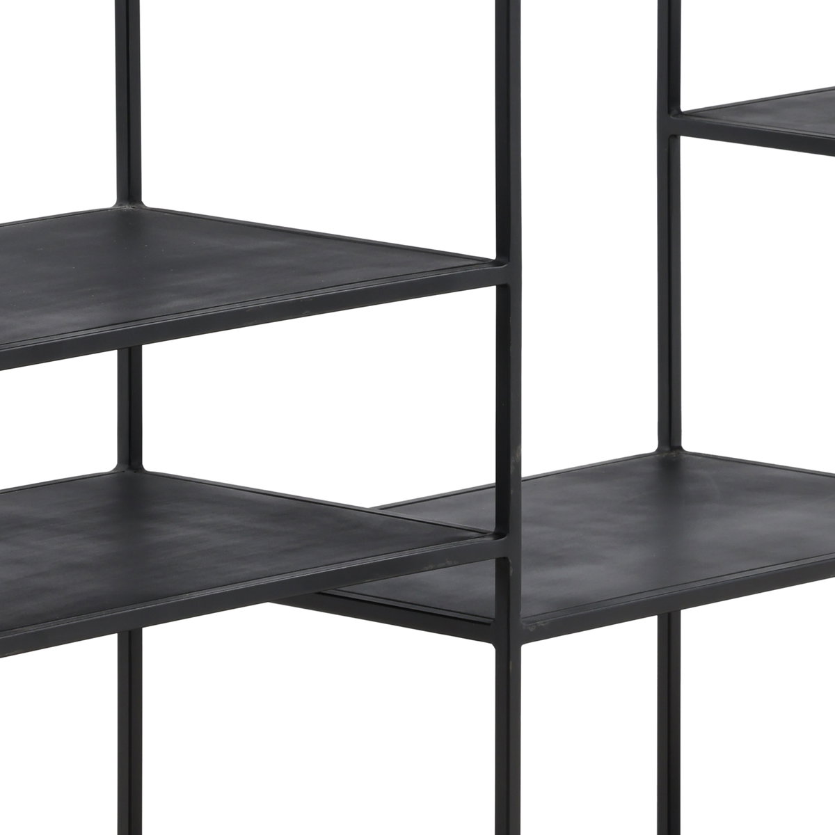 Daren Bookcase Black, Shelving & Bookcase by Dovetail, 71" width x 71" height x 16" depth View 4