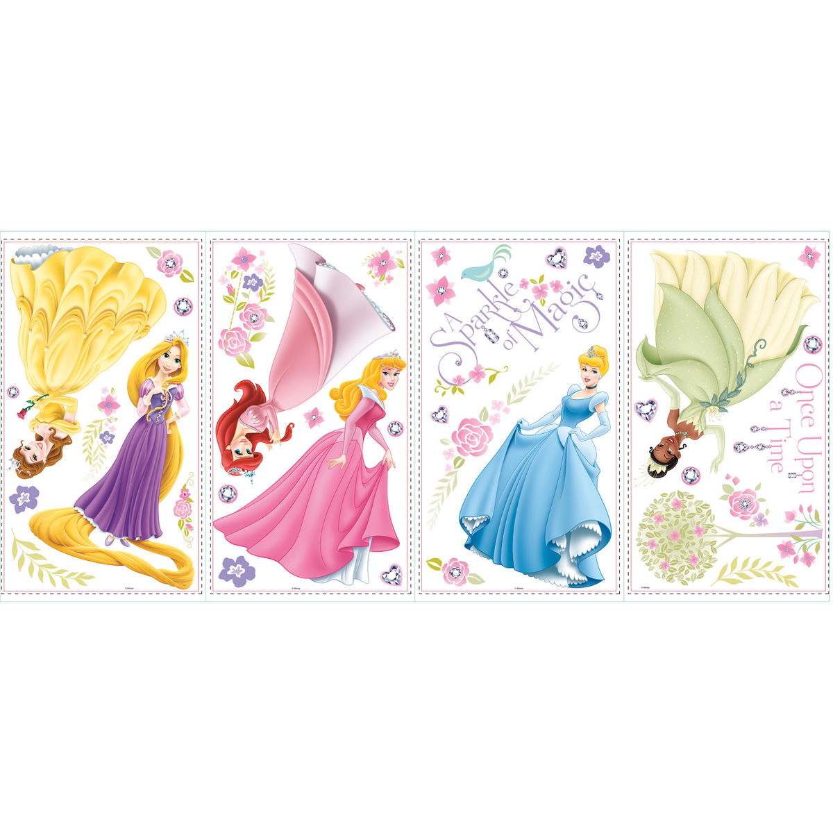 Disney Princess - Glow Princess Wall Decals, by York Wall, 1'6" length x 10" width x 1" depth