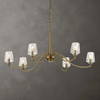 Barcelona 6 Light Brass Chandelier, Pendant by Uttermost, 15.5" height x 40.25" diameter thumbnail 2