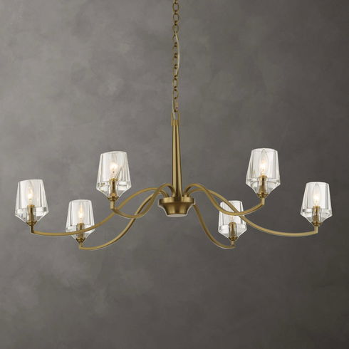 Barcelona 6 Light Brass Chandelier