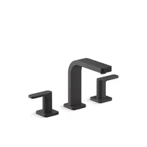 Online Designer Bathroom K-23484-4N-BL Parallel Widespread Bathroom Sink Faucet, Three-Hole Bathroom Faucet with Pop-Up Drain, 0.5 GPM
