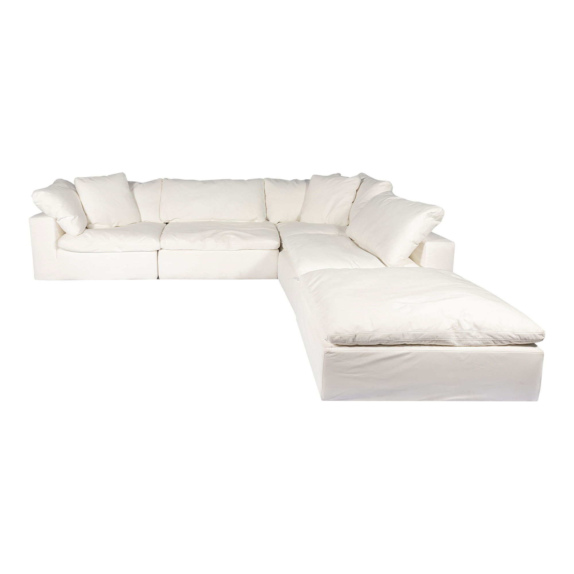 Clay Dream Modular Sectional Cream White, Sectional Sofa by Moe's Home, 133.5" width x 32.5" height x 133.5" depth View 1