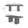 Antonius Outdoor Dining Table Dark Grey, Outdoor Table by Moe's Home, 6'6.75" width x 2'6" height x 3'3.25" depth thumbnail 7