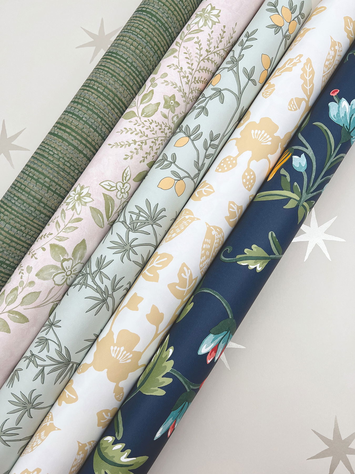 Lemon Grove Vintage Duck Egg Peel & Stick Wallpaper large image 