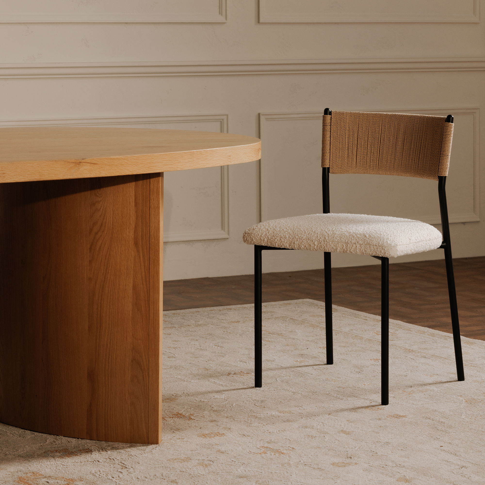 Foley Dining Chair White Set Of Two, by Moe's Home, 20.39" width x 31.5" height x 20.75" depth View 8