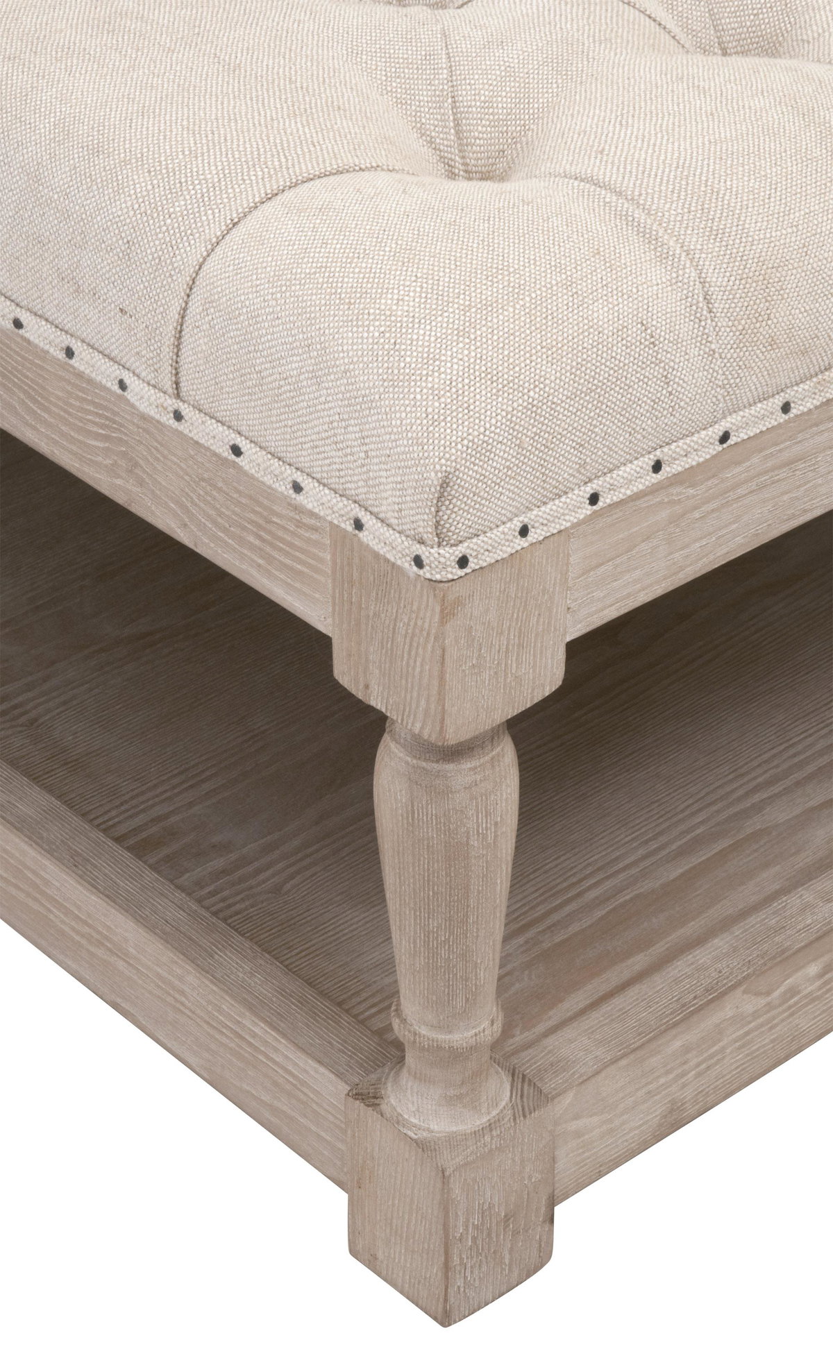 Townsend Tufted Upholstered Coffee Table, by Essentials for Living, 39.5" width x 17.75" height x 39.5" depth View 5