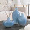 Celestial Frost Blue Vases Set/3 thumbnail 1