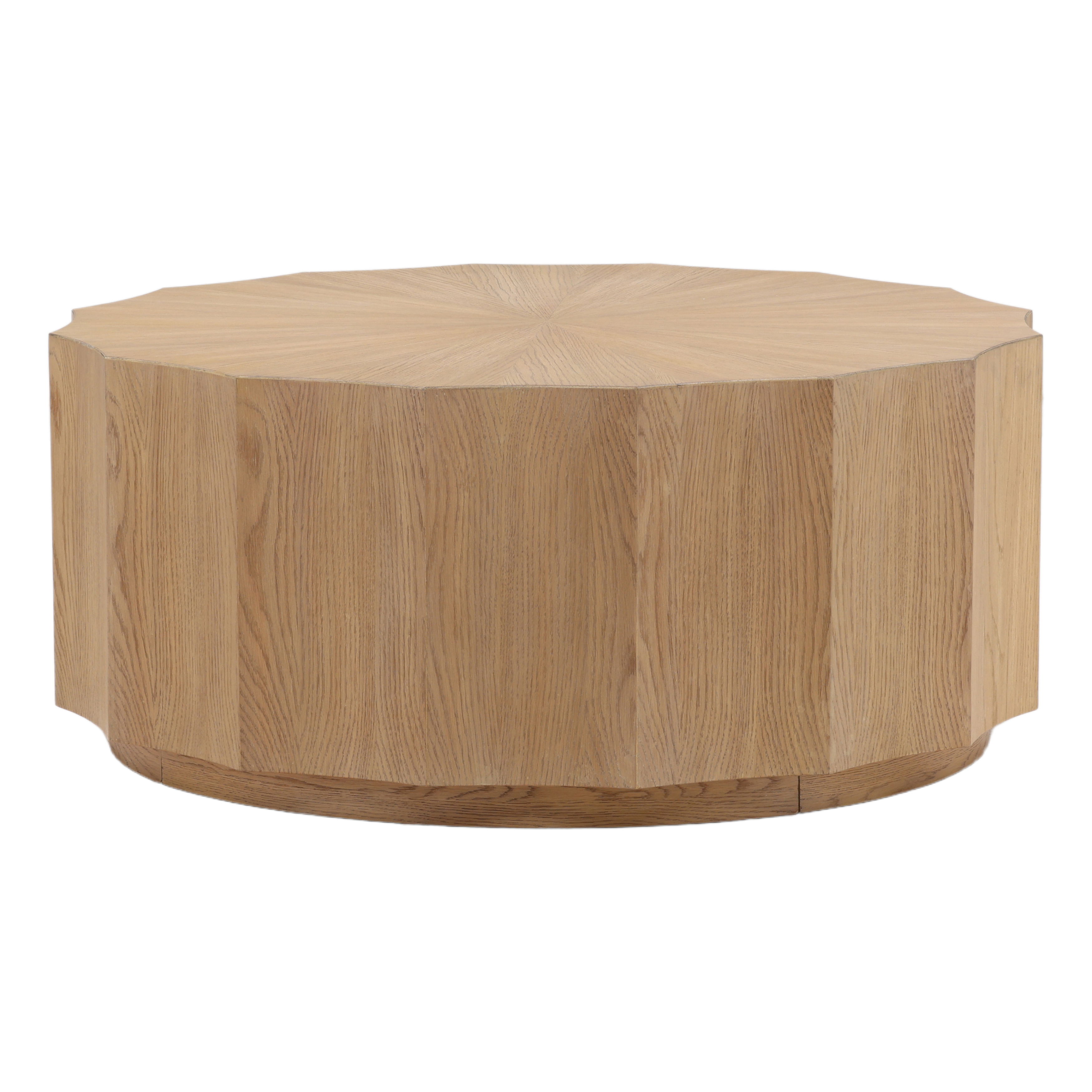 Tamsin Coffee Table Natural, by Dovetail, 42.5" width x 17.75" height x 42.5" diameter x 42.5" depth View 1