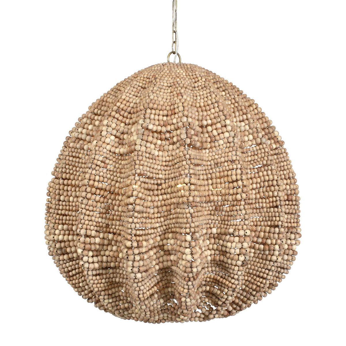Kauri 5 Light Wooden Bead Pendant, Mini Light Pendant by Uttermost, 29.5" width x 31" height x 29.5" diameter x 29.5" depth View 4