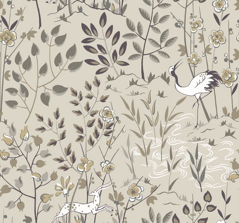 Aspen Off White Wallpaper