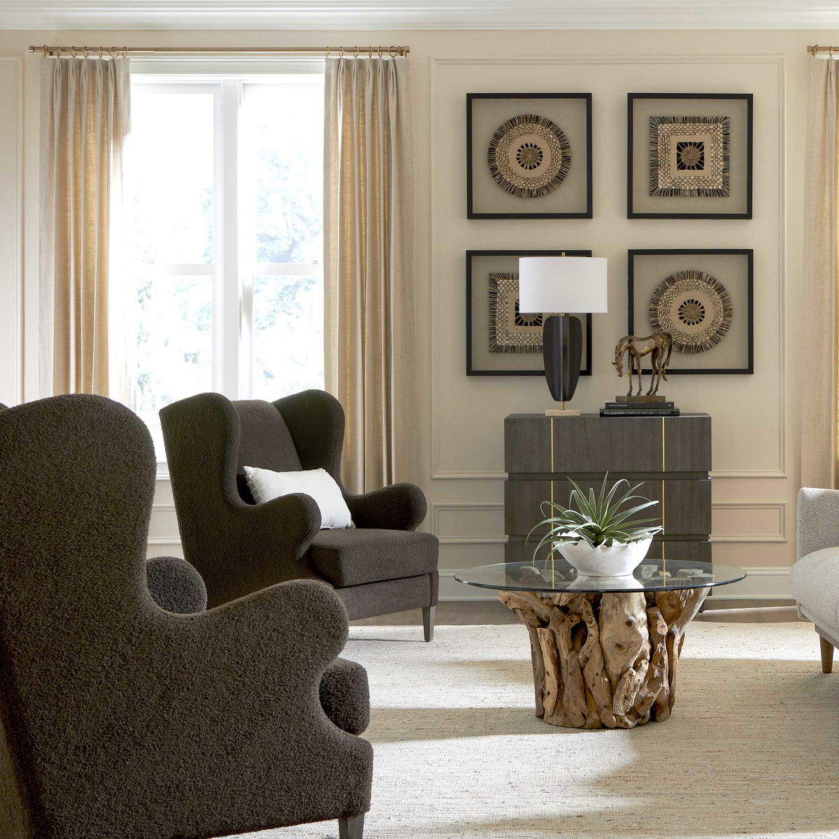 Intertwine Knit Paper Shadow Box Set/2, Art by Uttermost, 23.62" width x 23.62" height x 2" depth View 4