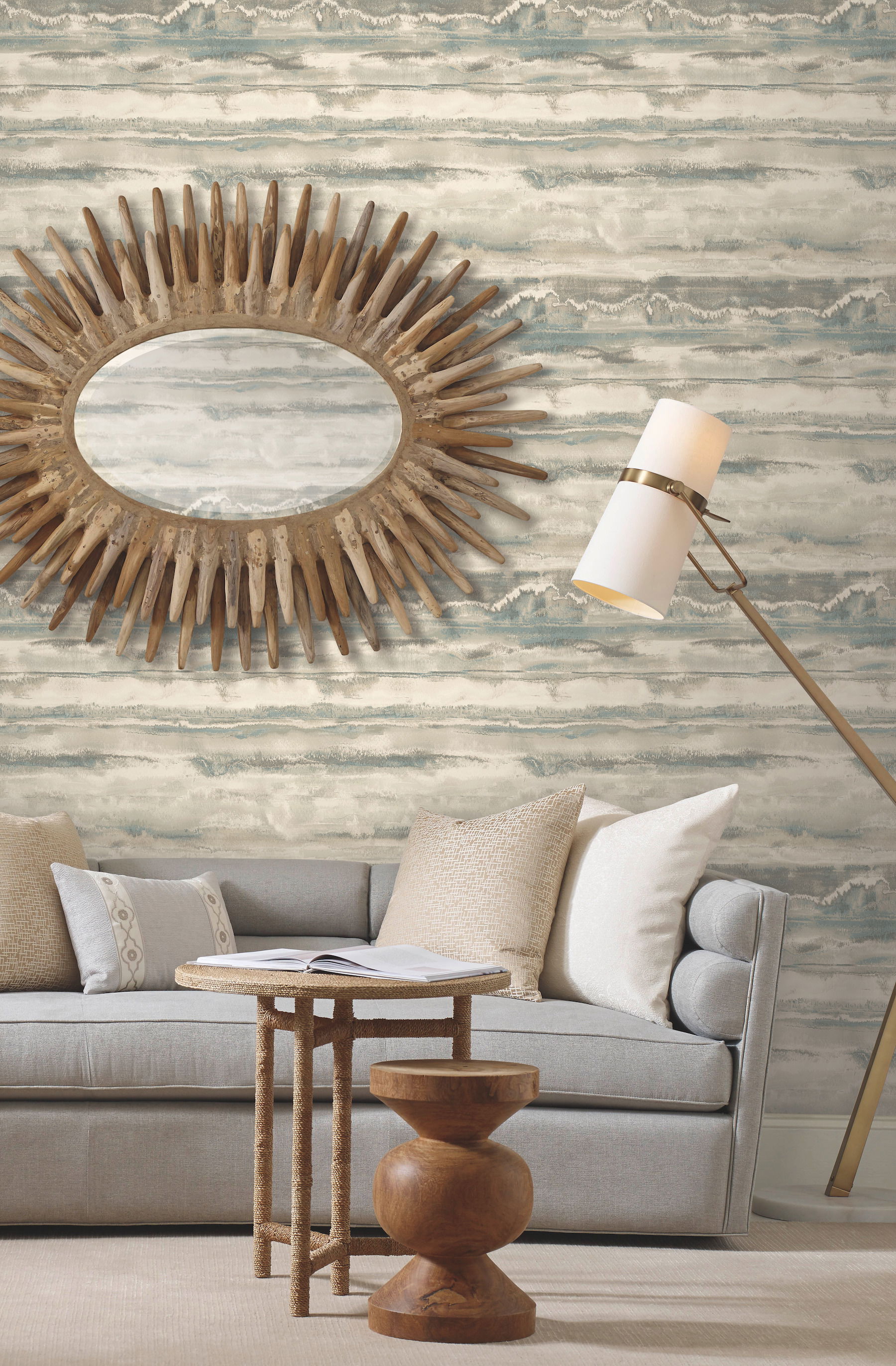 High Tide Taupe Wallpaper large image 