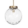 Gaia 1 Light Watered Glass Pendant, Mini Light Pendant by Uttermost, 14.75" width x 15.5" height x 14.75" diameter x 14.75" depth thumbnail 1