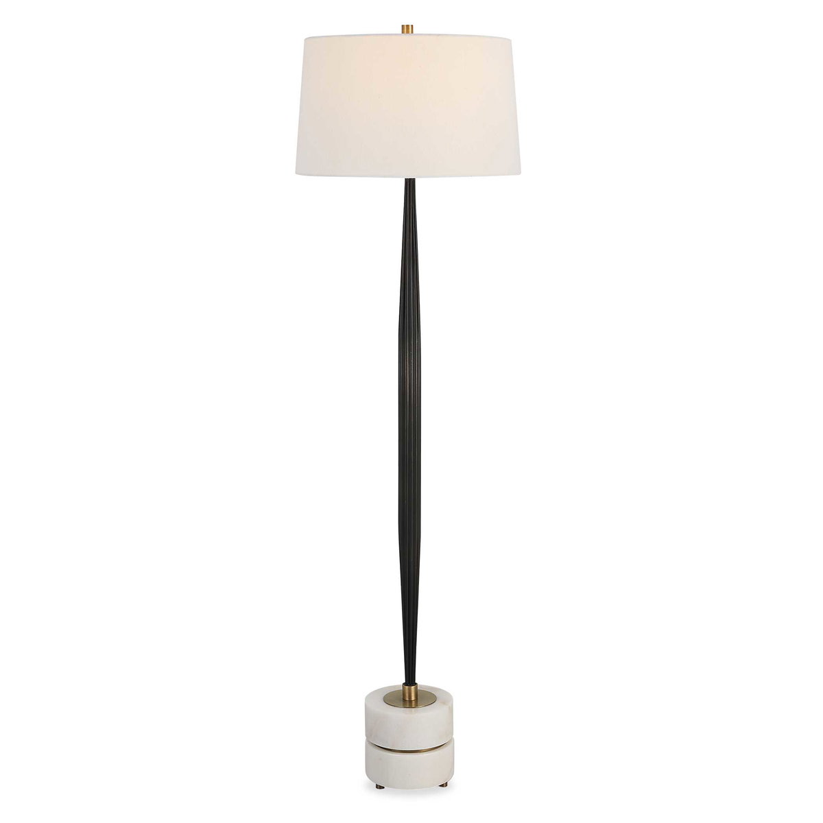 Miraz Iron Floor Lamp, by Uttermost, 19" width x 65.75" height x 19" depth View 1