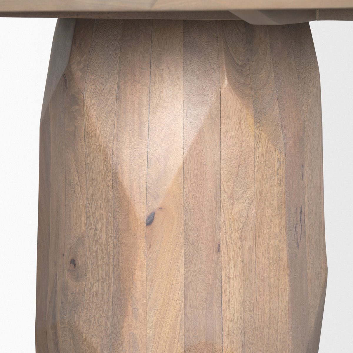 Fitzgerald 60' Round Pedestal Dining Table | Light Brown Wood | Seats 6, by Mercana, 60" length x 60" width x 30" height View 7