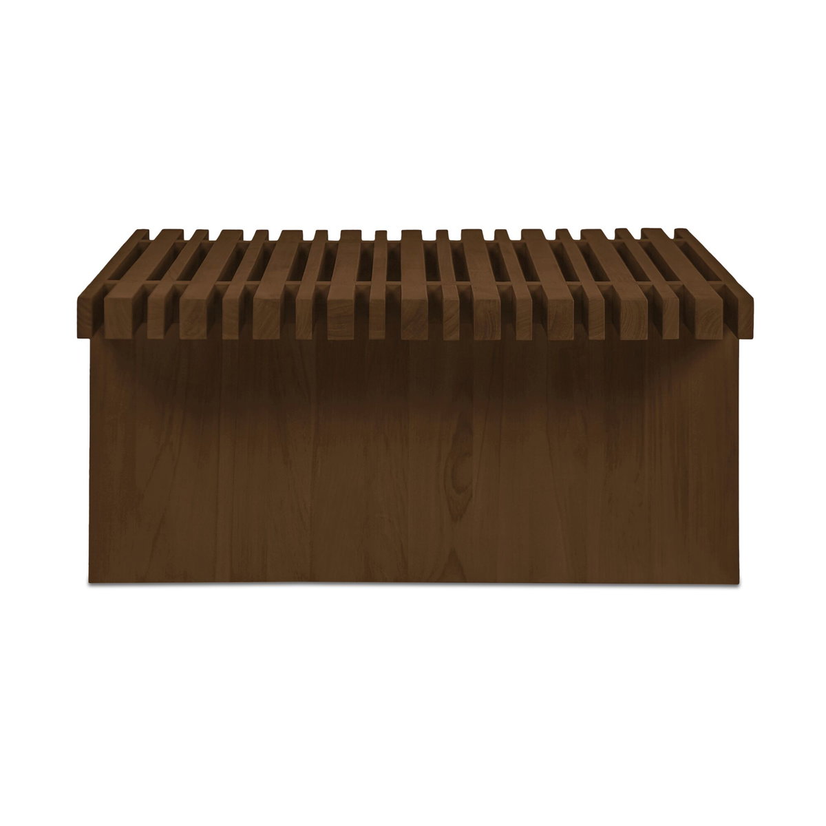 Fletcher Outdoor Coffee Table Brown, Outdoor Table by Moe's Home, 4'2" width x 1'3" height x 2'8.25" depth View 3
