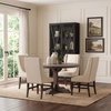Barrett 54'L x 54'W Pedestal Dining Table | Modern | Brown Wood | Seats 4, by Mercana, 54" length x 54" width x 30" height thumbnail 2