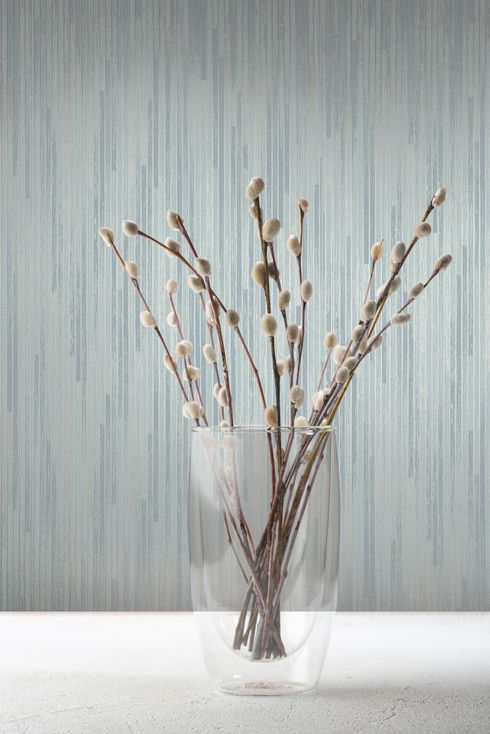Bargello Blue Wallpaper