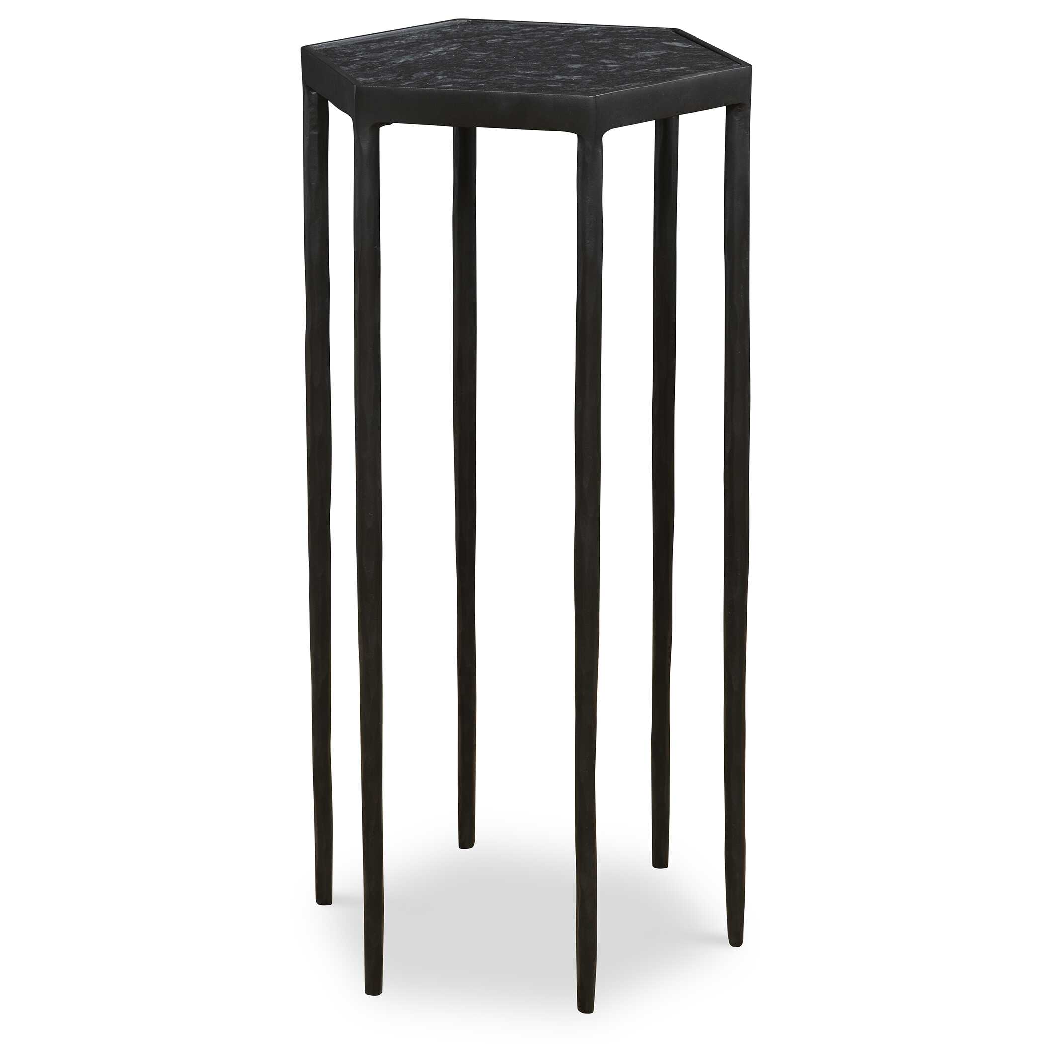 Aviary Hexagonal Accent Table, Furniture by Uttermost, 11.85" width x 24" height x 10.5" depth View 4