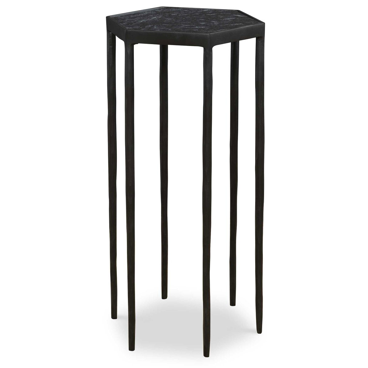 Aviary Hexagonal Accent Table, Side & End Table by Uttermost, 11.85" width x 24" height x 10.5" depth View 4