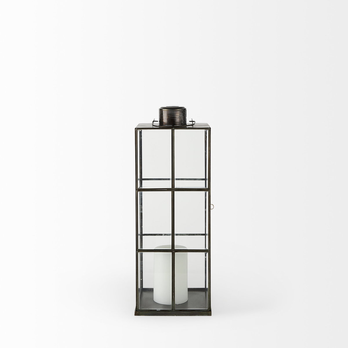 Grimwig (Medium) 8L x 8W x 23H LANTERN with SHEET BASE WITHOUT BEVEL, Lighting by Mercana, 8.27" length x 8.27" width x 22.83" height View 8